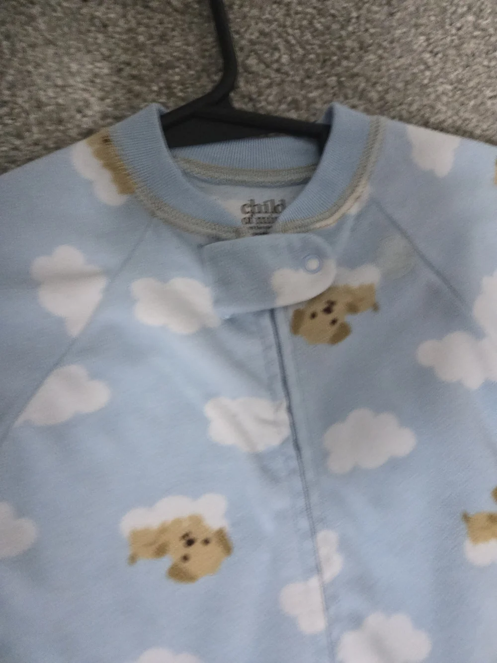 Blue and Cream Baby Sleep Gowns - Animal Print Kids Pajamas